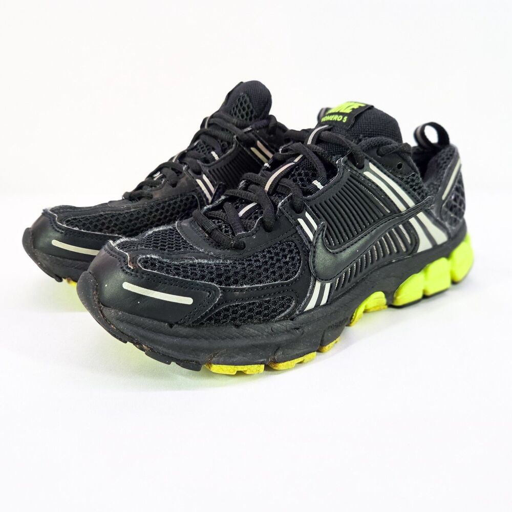 Nike Vomero 5 Kids Shoes Size 4.5Y Black Volt HF6998-009 Running Sneakers